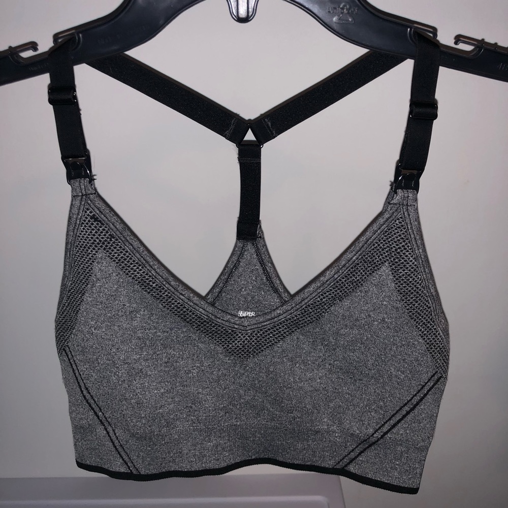 Grey sports bra
